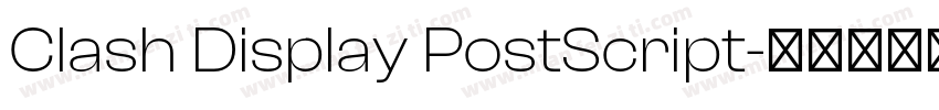 Clash Display PostScript字体转换